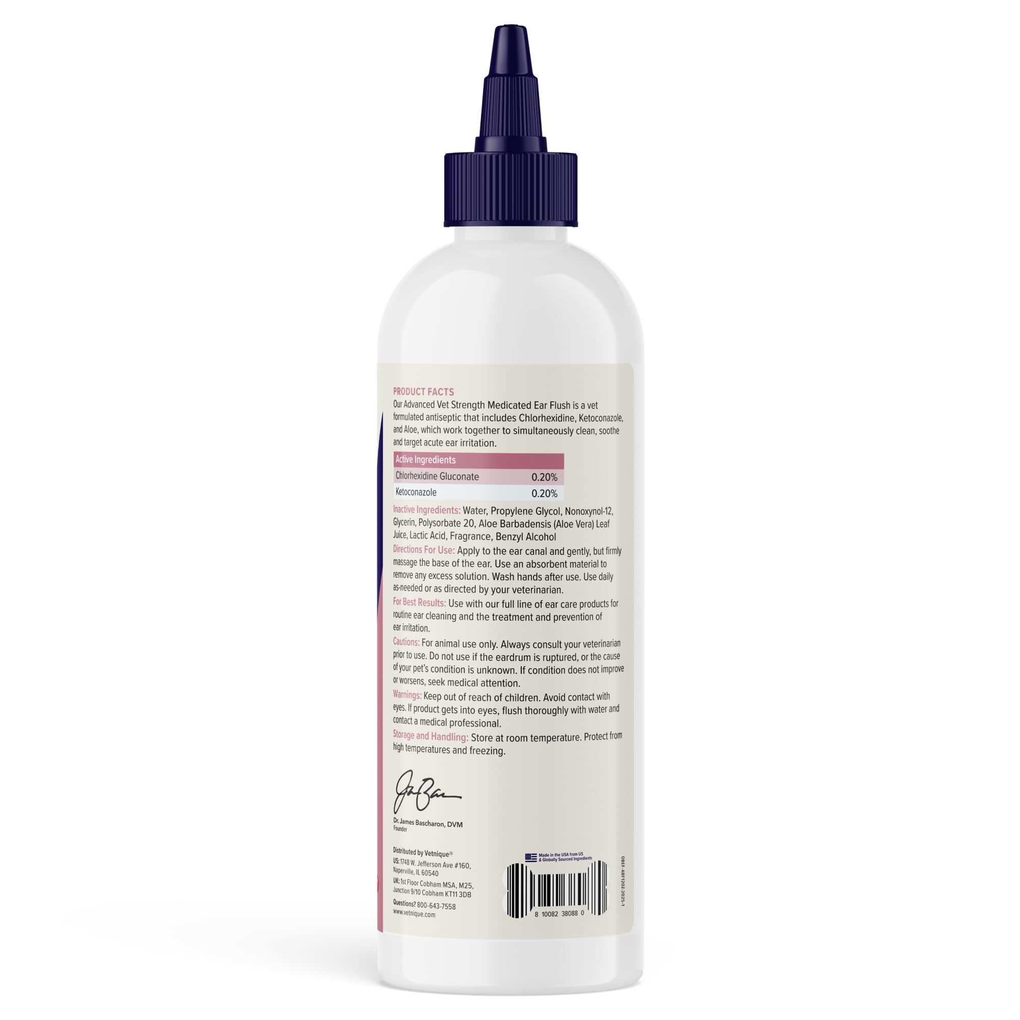 Ingrédients chlorhexidine et ketoconazole visibles sur Oticbliss