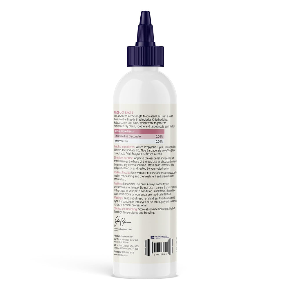 Vetnique Oticbliss ingredients-actifs-chlorhexidine-ketoconazole montre les actifs antifongiques et antibactériens.