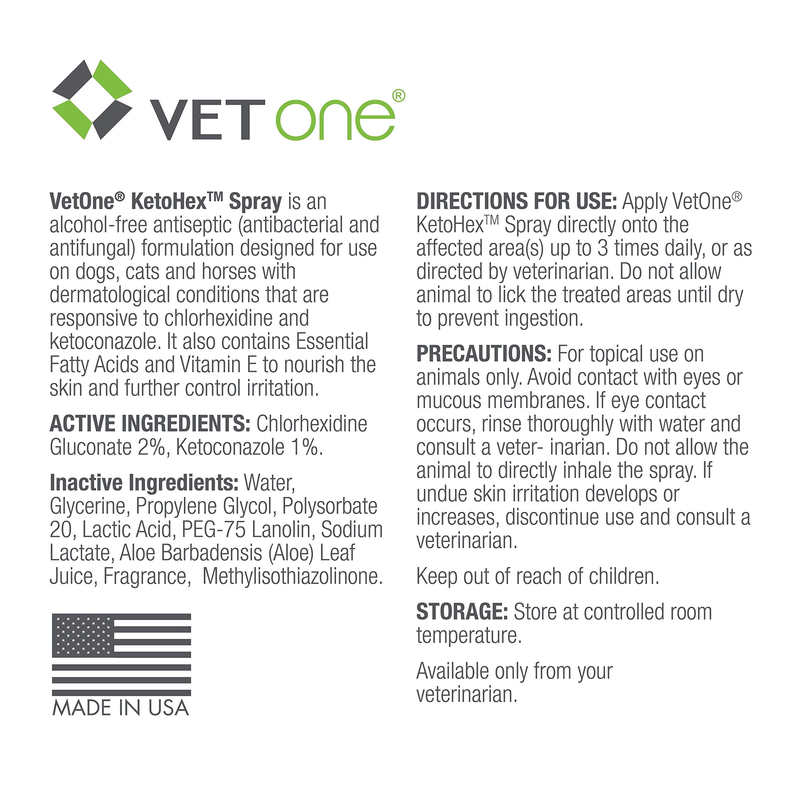 Vet One Ketohex Spray peut être intégré dans la routine de soin animal.