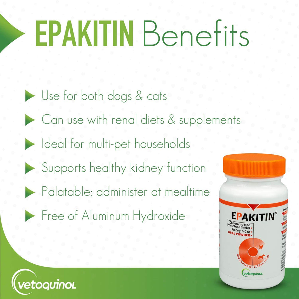 Boîte Epakitin 60 g, présentation pratique pour chiens et chats.