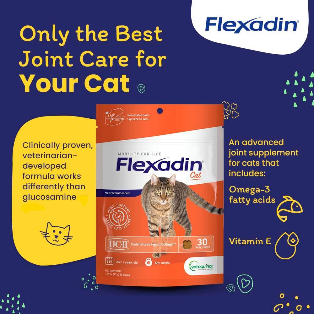 Friandise quotidienne Flexadin Cat, portion pratique pour le chat.