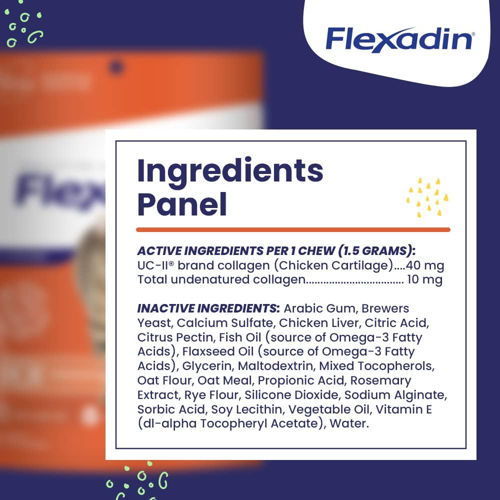 Oméga-3 et vitamine E dans Flexadin Cat, nutrition et bien-être général.