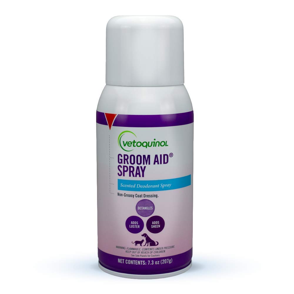 Vetoquinol Groom-Aid Detangler: bouteille 7onces, démêle rapidement les poils sans résidu gras.