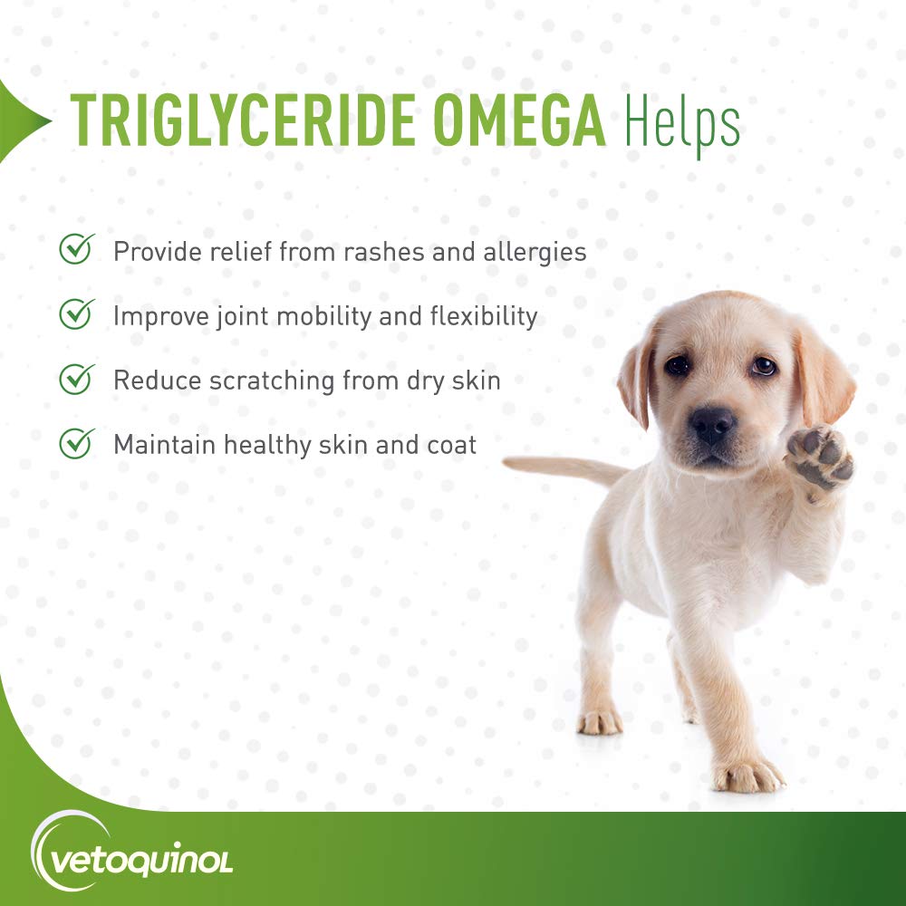 Vetoquinol Huile Oméga-3 Triglycéride - pompe pratique pour administration quotidienne.