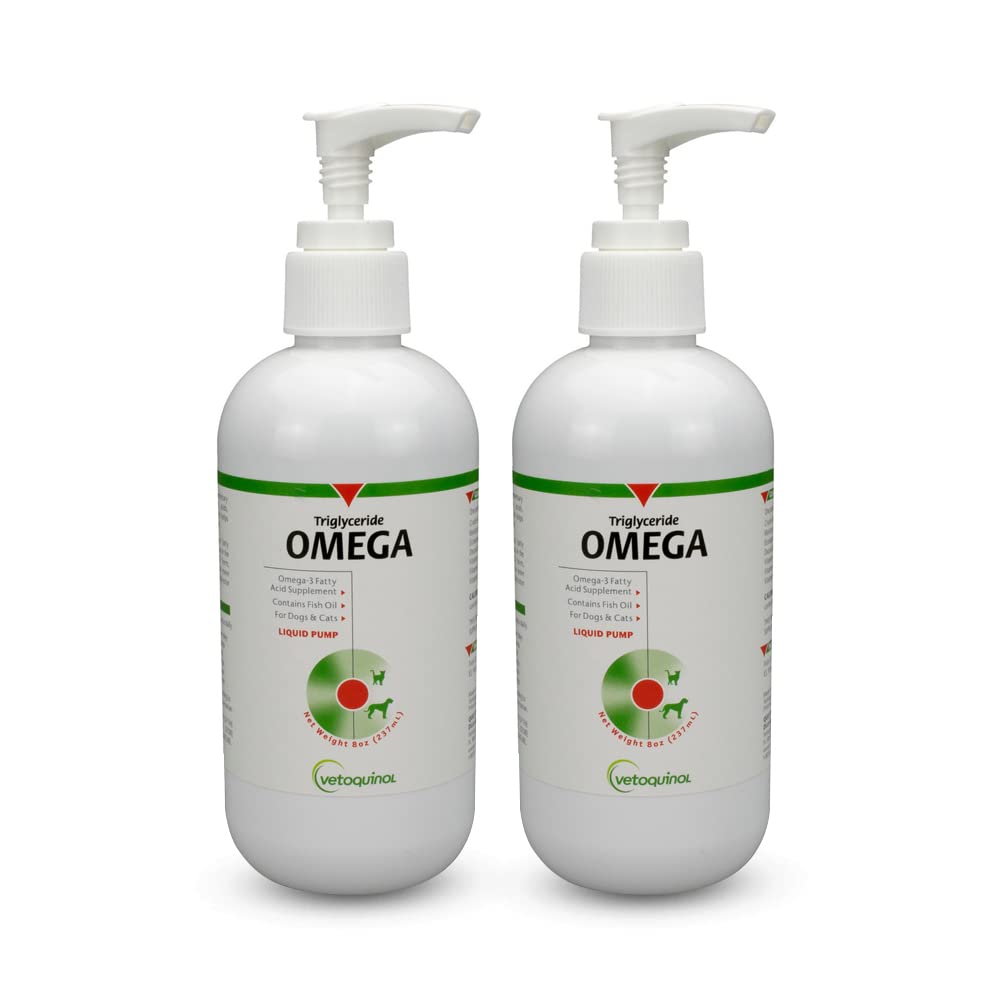 Vetoquinol Huile Oméga-3 Triglycéride - flacon clair pour pelage sain.