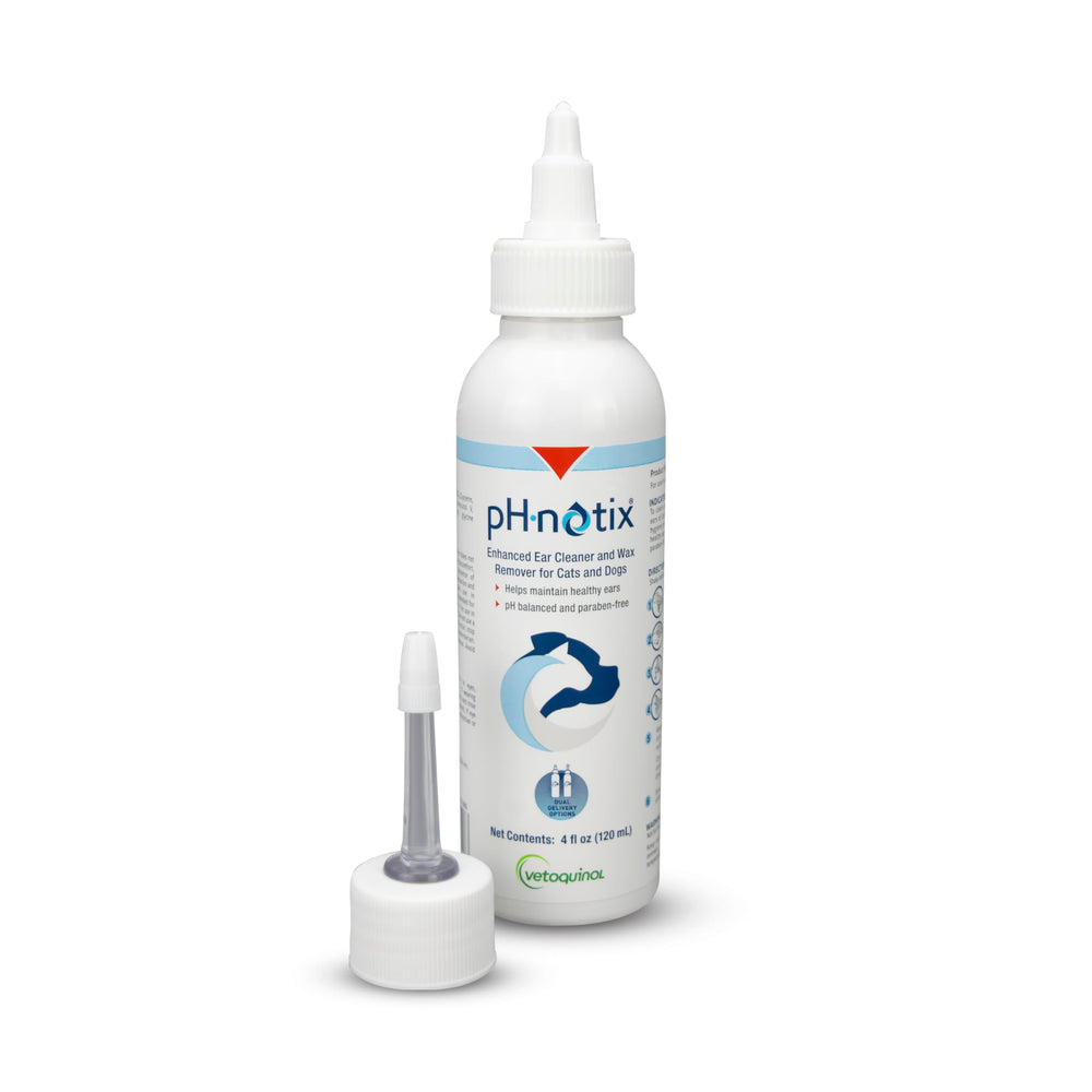 Vetoquinol pH•notix: flacon gouttes pour entretien régulier des oreilles.