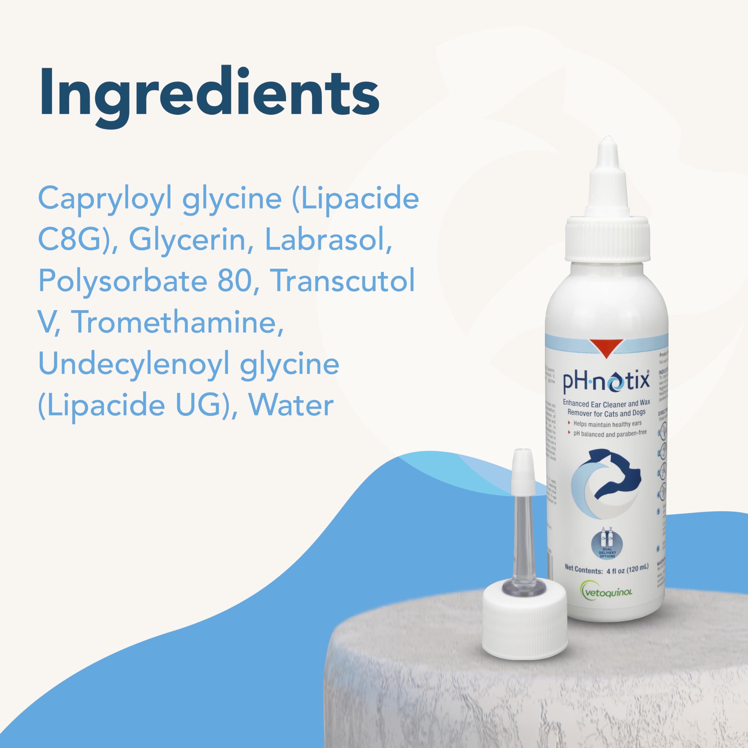 Vetoquinol pH•notix: sans parabènes, routine d'hygiène plus sereine.