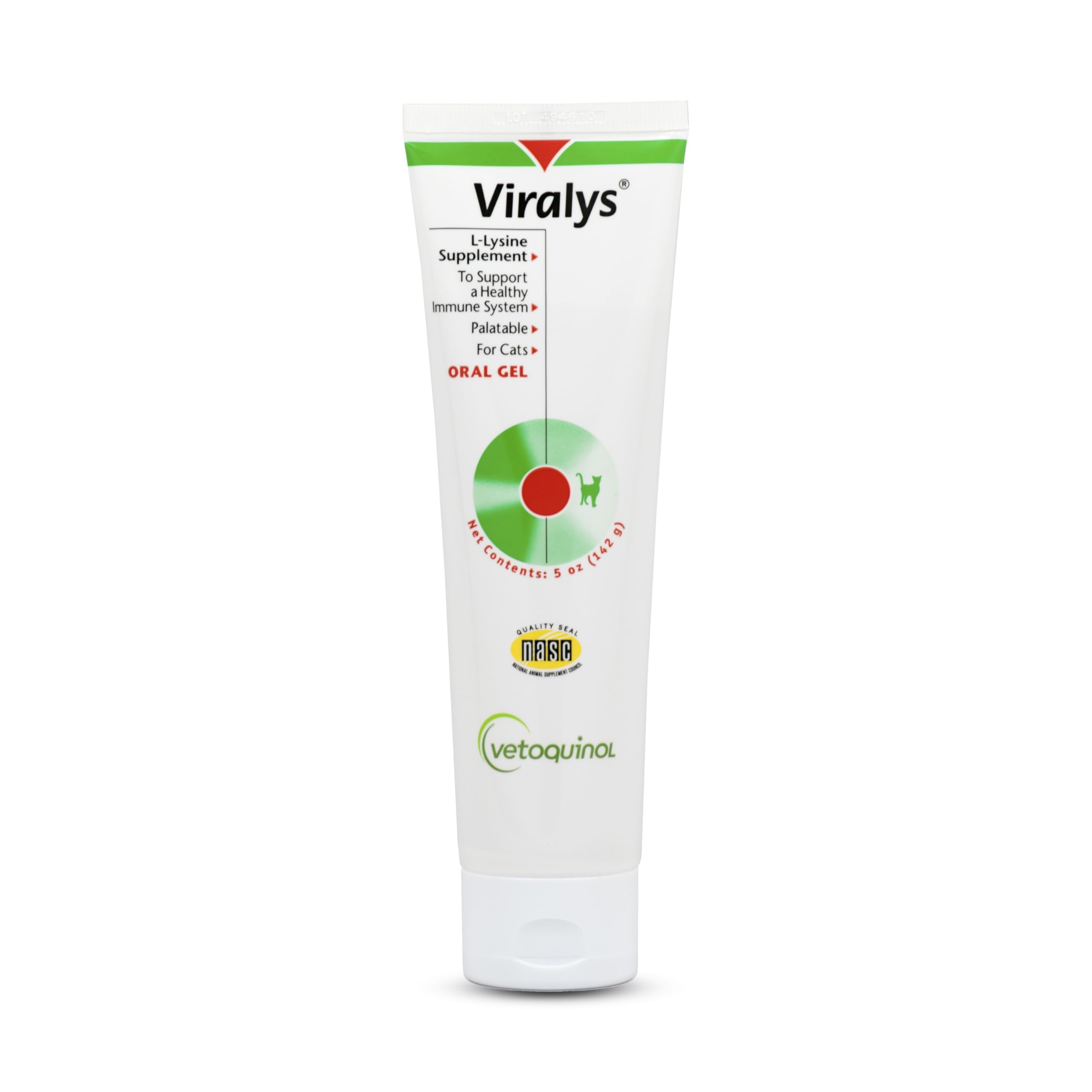 Vetoquinol Viralys, bouteille lysine gel, soutien immunitaire pour chats