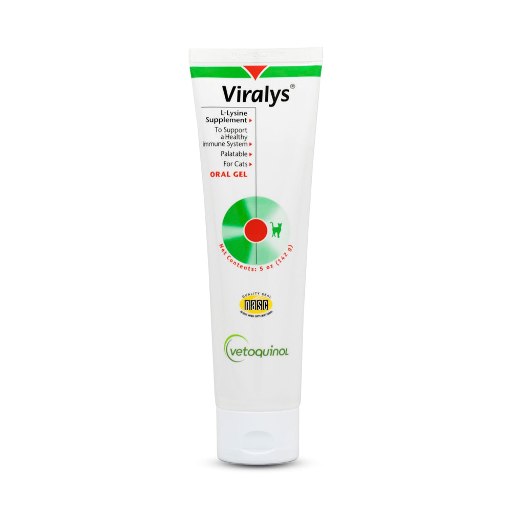Vetoquinol Viralys, bouteille lysine gel, soutien immunitaire pour chats