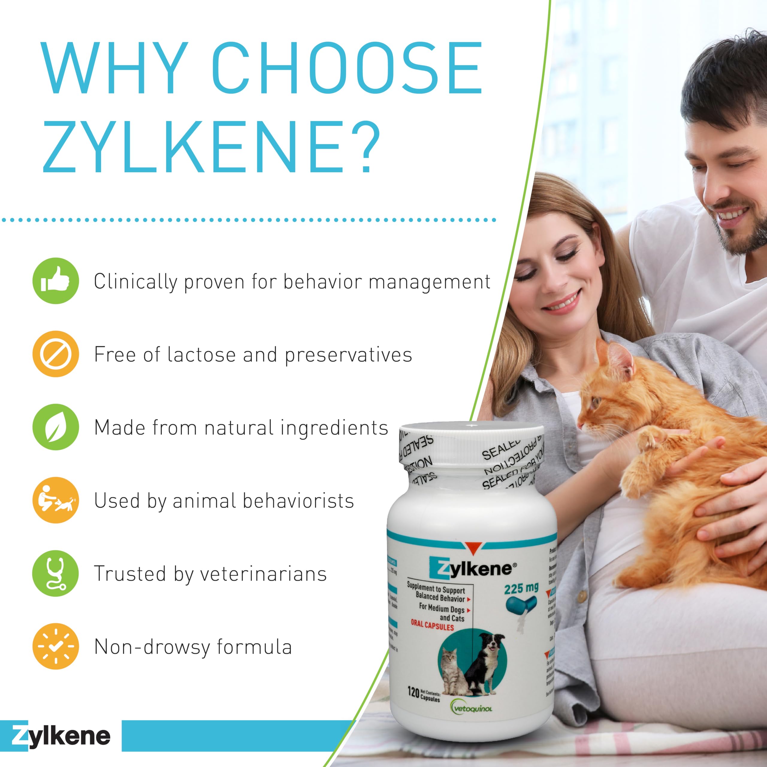 Zylkene – capsules ajoutées à la nourriture pour calmer les chiens.