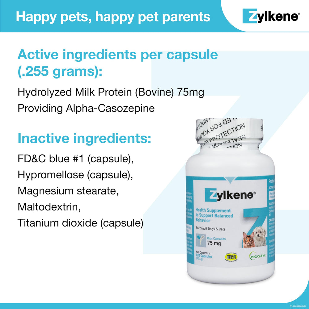 Facile à ajouter au repas quotidien de votre chien ou chat avec Zylkene.