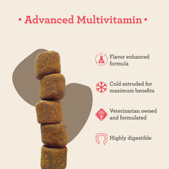 Friandise masticable VetPro Complete, texture appétente pour chien actif.