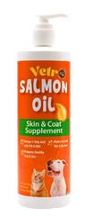 Vetr bouteille huile saumon norvegien pour chiens et chats, soutien peau et pelage.