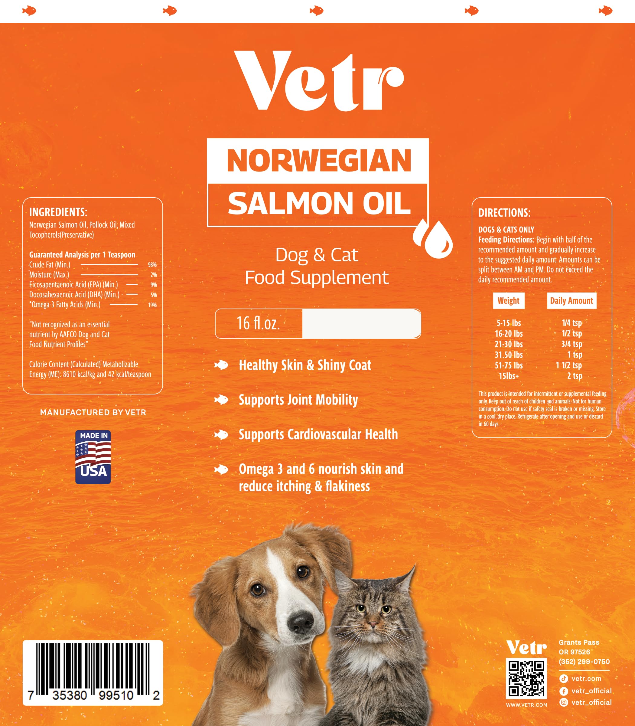 Vetr saveur poisson naturelle plébiscitée par les propriétaires.