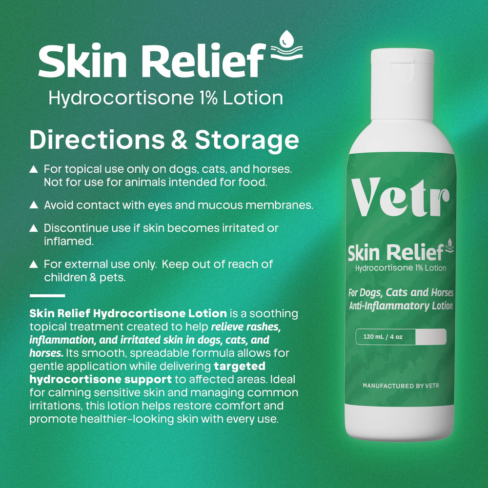 Zones irritées du chien traitées localement avec Vetr Skin Relief