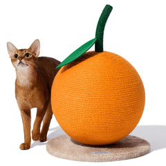 Vetreska chat-perchoir-orange, griffoir vertical pour chats actifs et curieux.