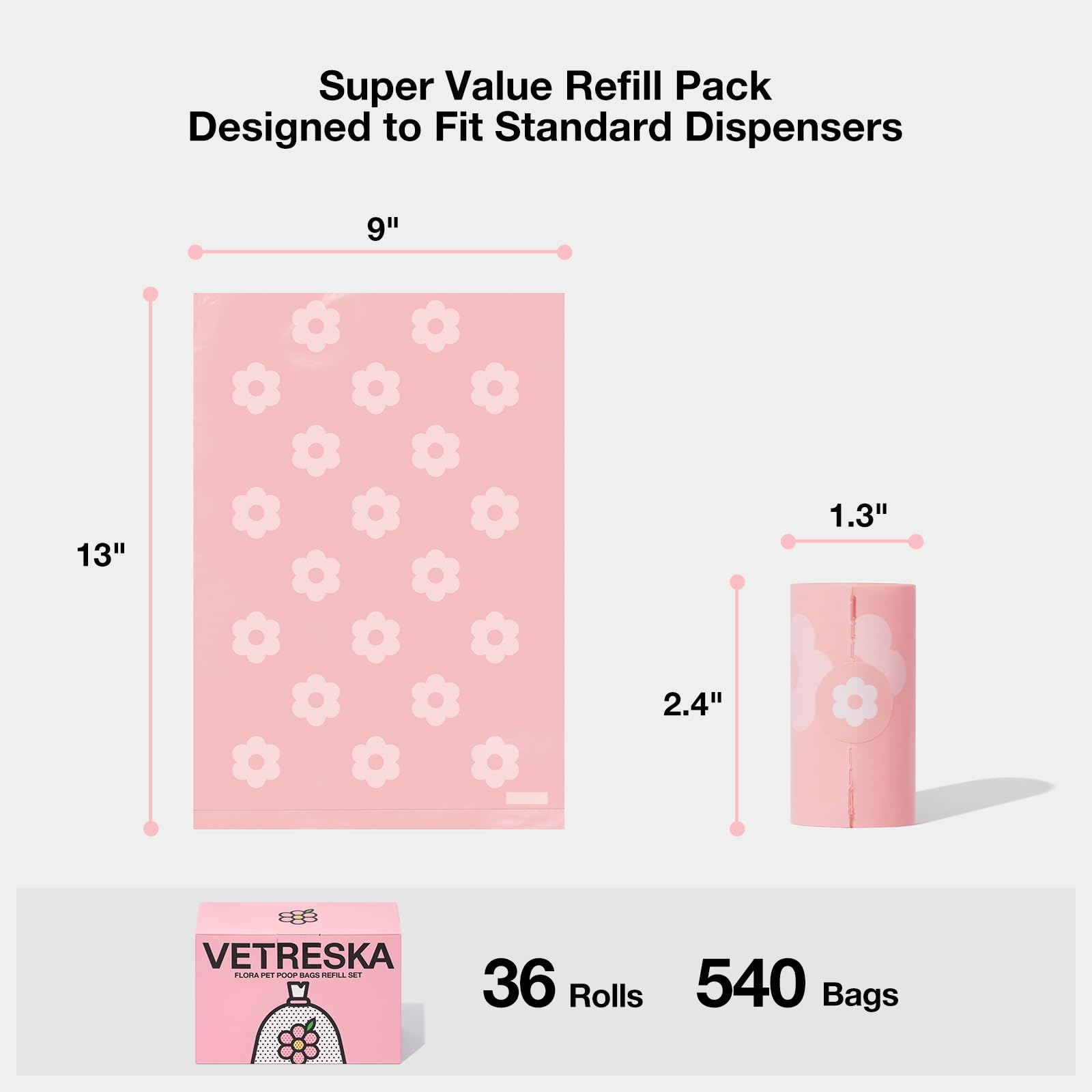 VETRESKA: cœur intérieur recyclable des rouleaux lavande.