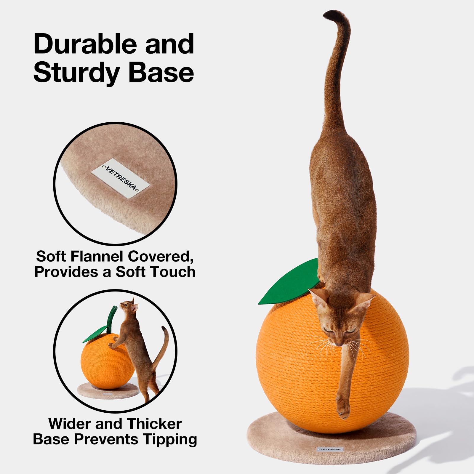 Vetreska design-minimaliste-orange, griffoir élégant qui s'intègre à votre déco.