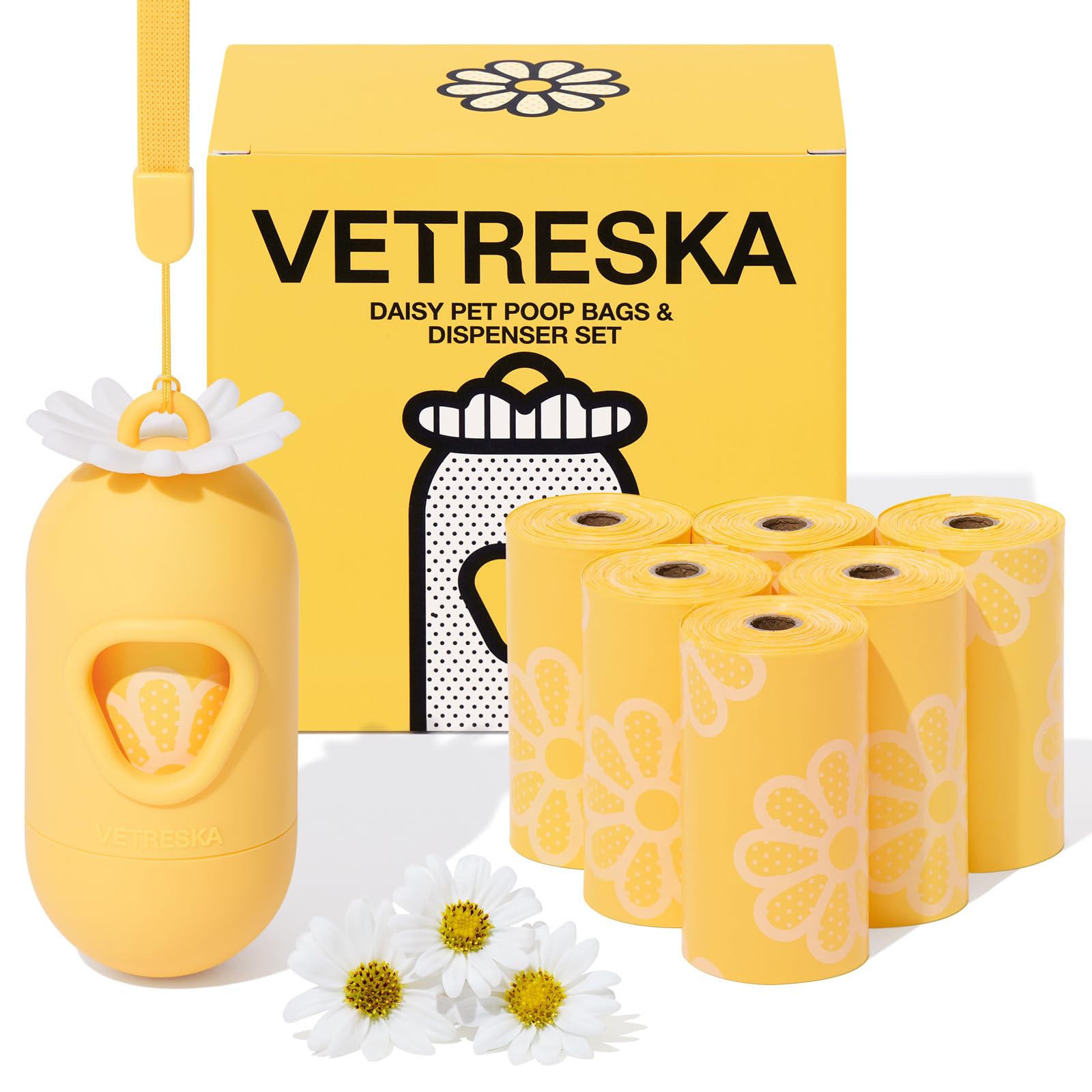 Distributeur Vetreska et sacs-poubelle Daisy pour balades propres