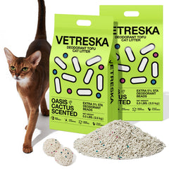 Litière Tofu VETRESKA : pellets absorbants pour absorption rapide et déodorisation