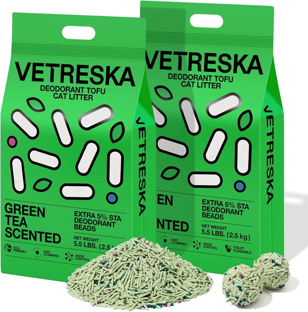 Élimination dans les toilettes VETRESKA Tofu Greentea, solution pratique lors du rinçage.