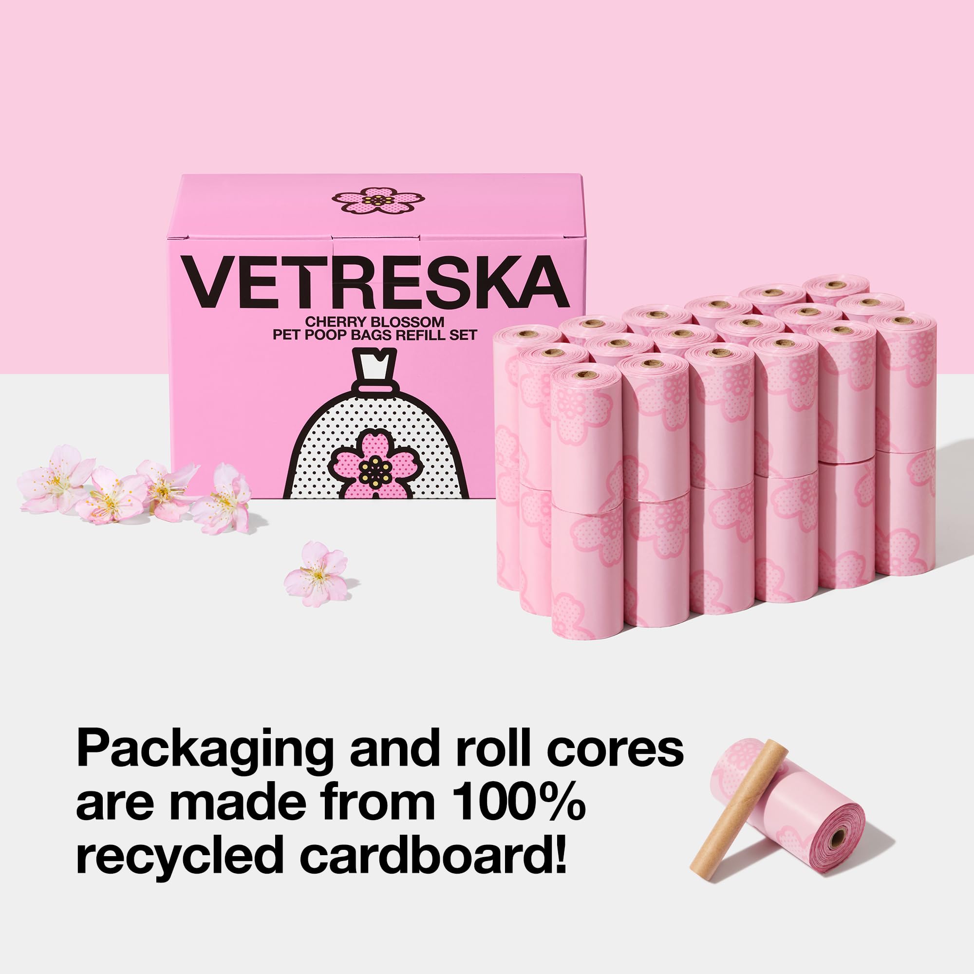 Rouleaux Vetreska 36, 540 sacs, grande capacité pour économiser.