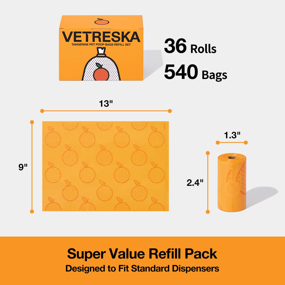 Vetreska rouleaux 36, soit 540 sacs, éco-pratique.