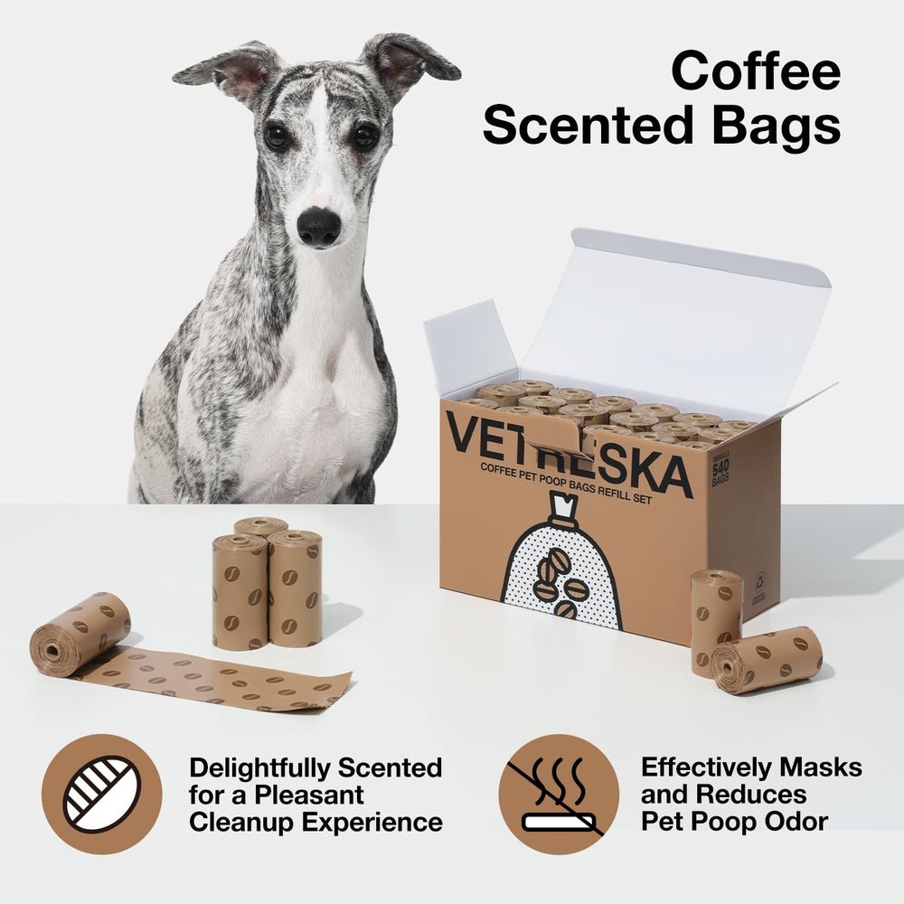 Vetreska sacs-poubelle café aromé pour masquer l odeur lors du ramassage