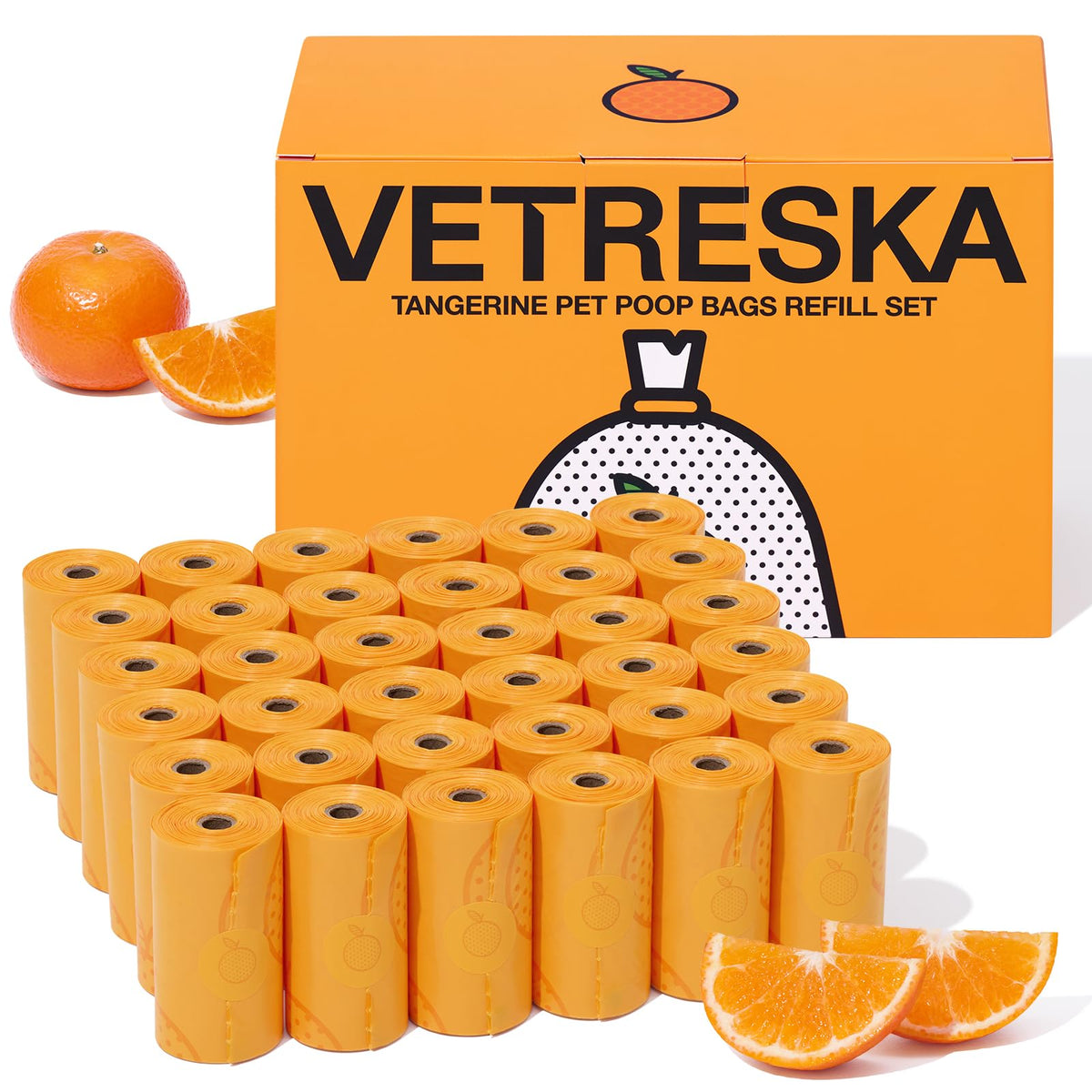 Vetreska sacs-poubelle citron parfumé, idéal pour la promenade.