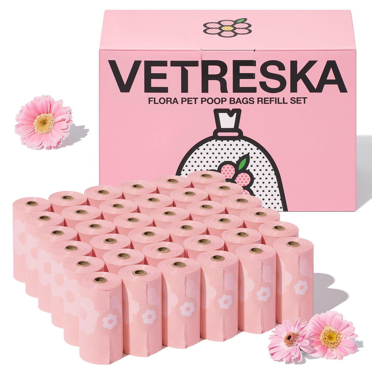 VETRESKA: sacs-poubelle lavande ultra épais et grande capacité pour chien.