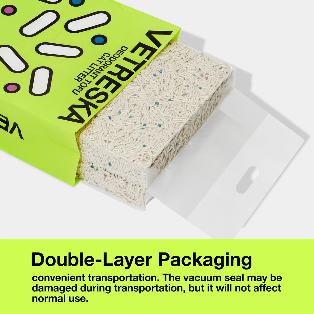 Emballage sous vide Vetreska – transport sûr et stockage pratique.