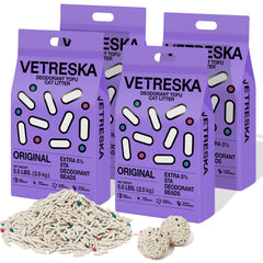 VETRESKA Tofu Litière: emballage sous vide pour transport sûr et pratique.