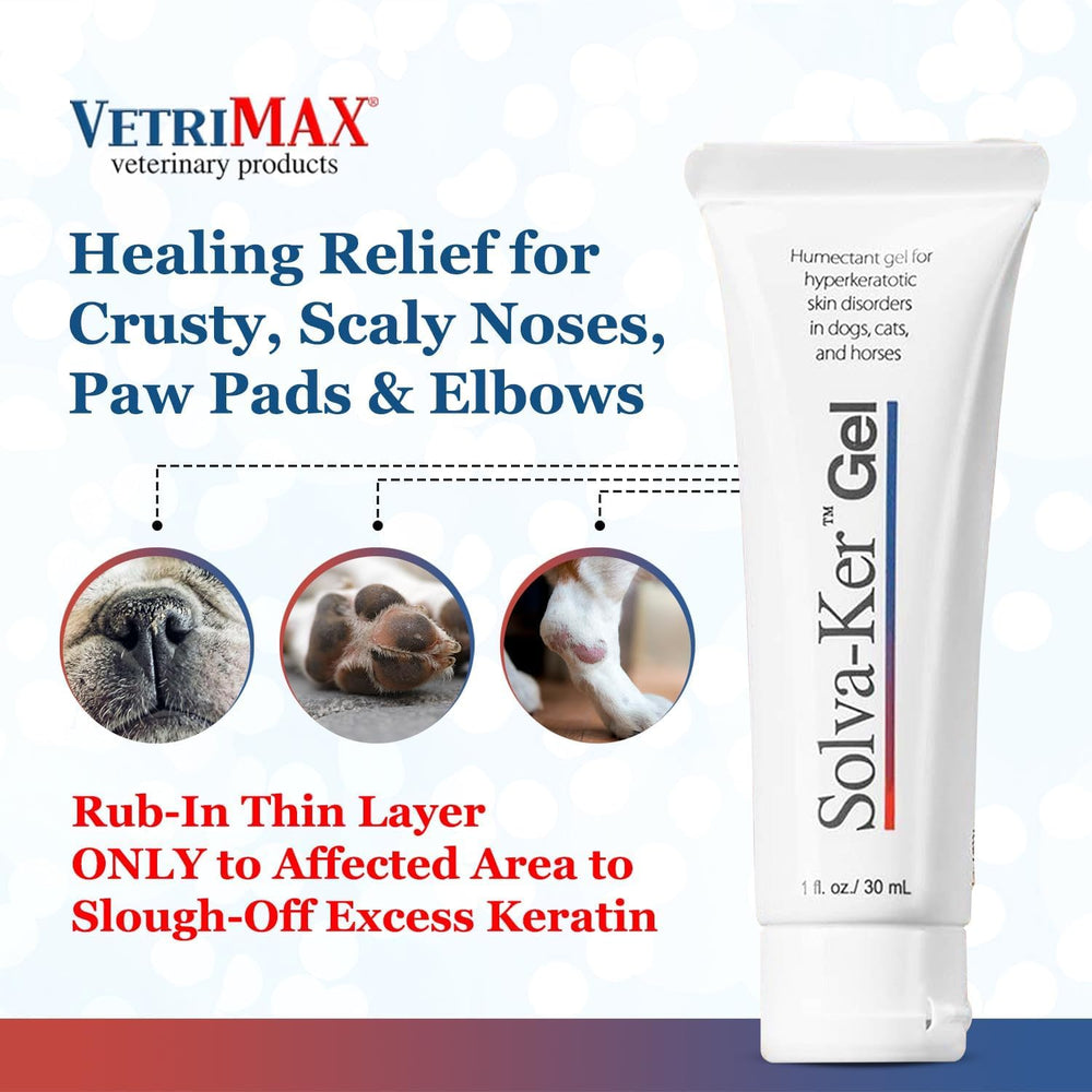 VetriMAX Solva-Ker Gel sur patte sèche, hydratation rapide.
