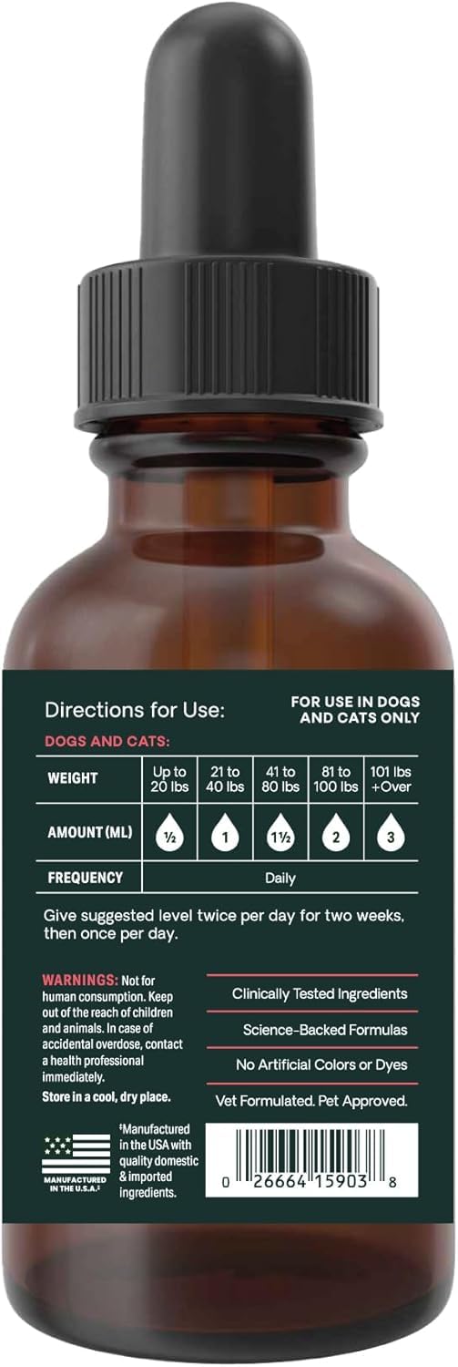 VETRISCIENCE DMG Immunity Health etiquette: étiquette claire pour dosage sûr.