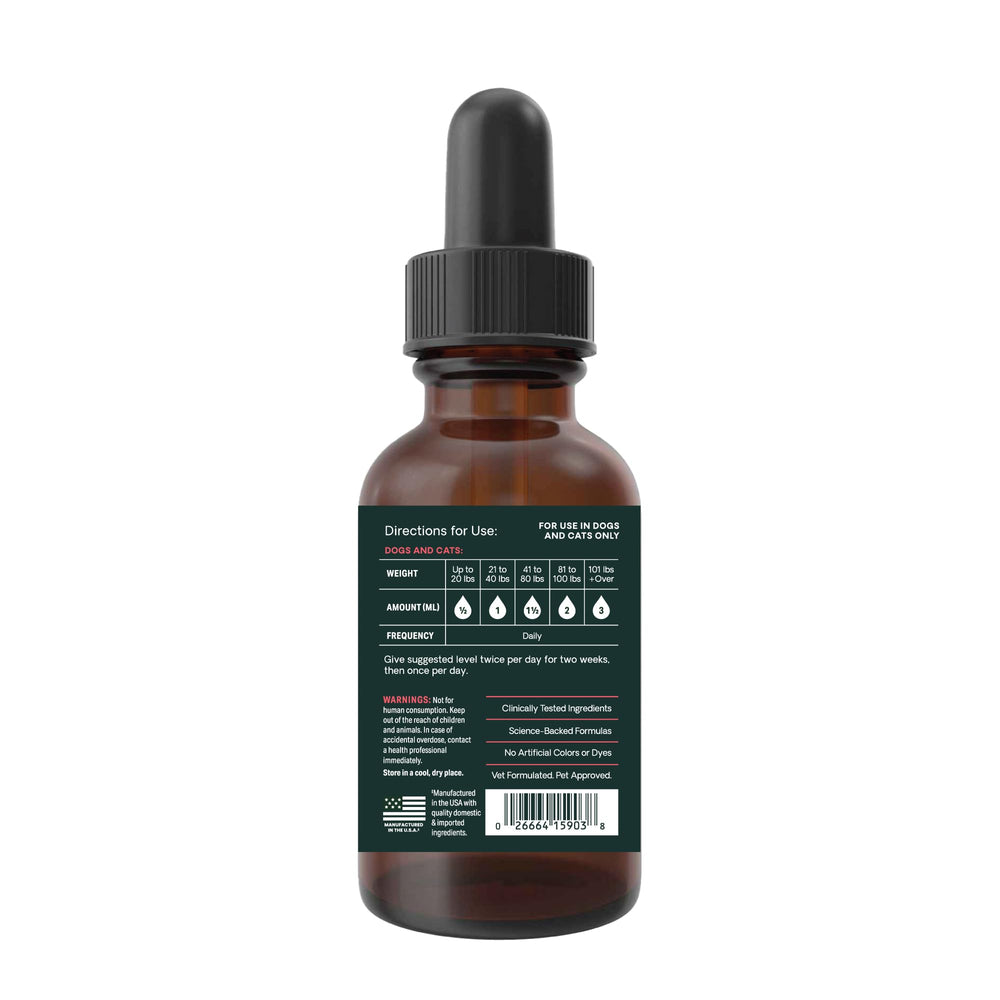 VETRISCIENCE DMG Immunity Health flacon: forme liquide pratique pour l'alimentation.