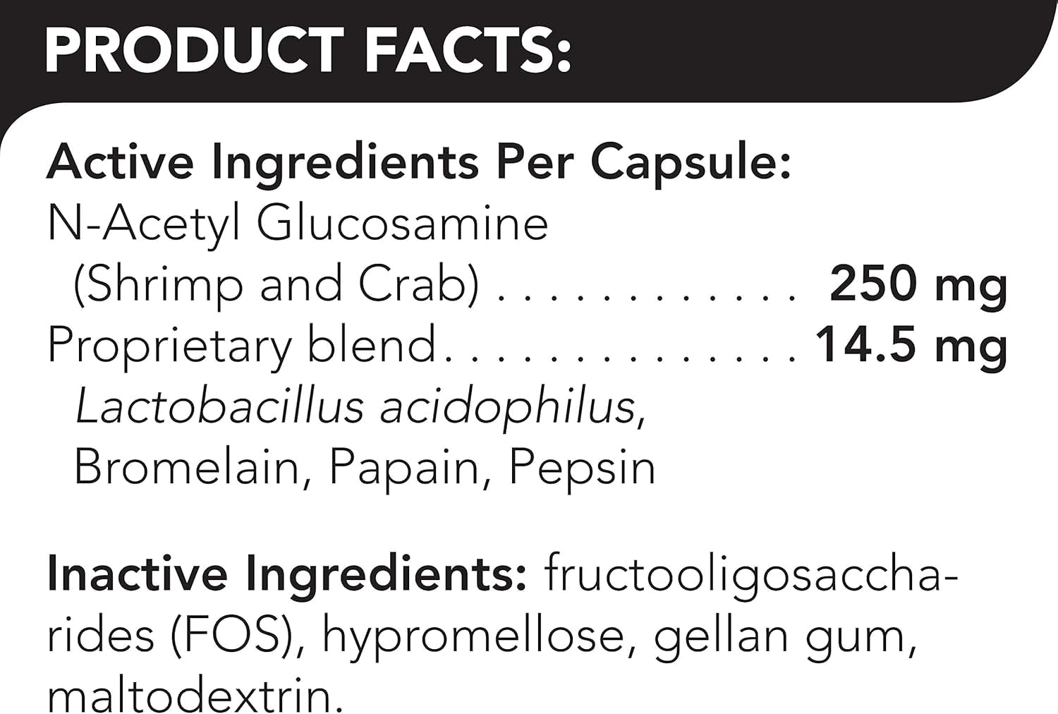 VetriScience: glucosamine acétylé pour protéger la muqueuse intestinale.