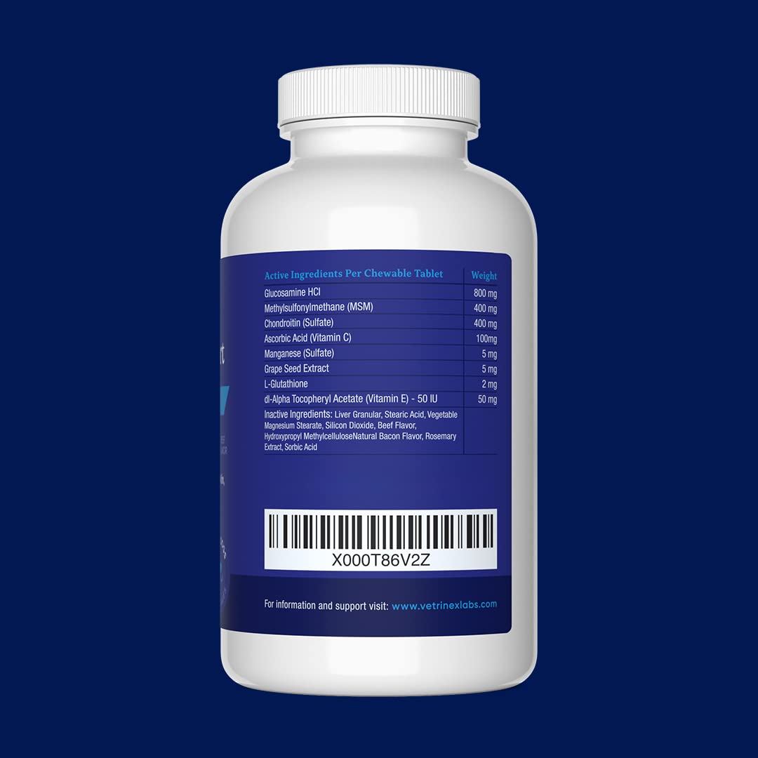 Ingrédients clés glucosamine et chondroïtine associant MSM pour les articulations.