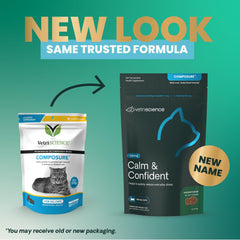 VetriScience Calm & Confident – bouchées poulet, friables et savoureuses pour chats