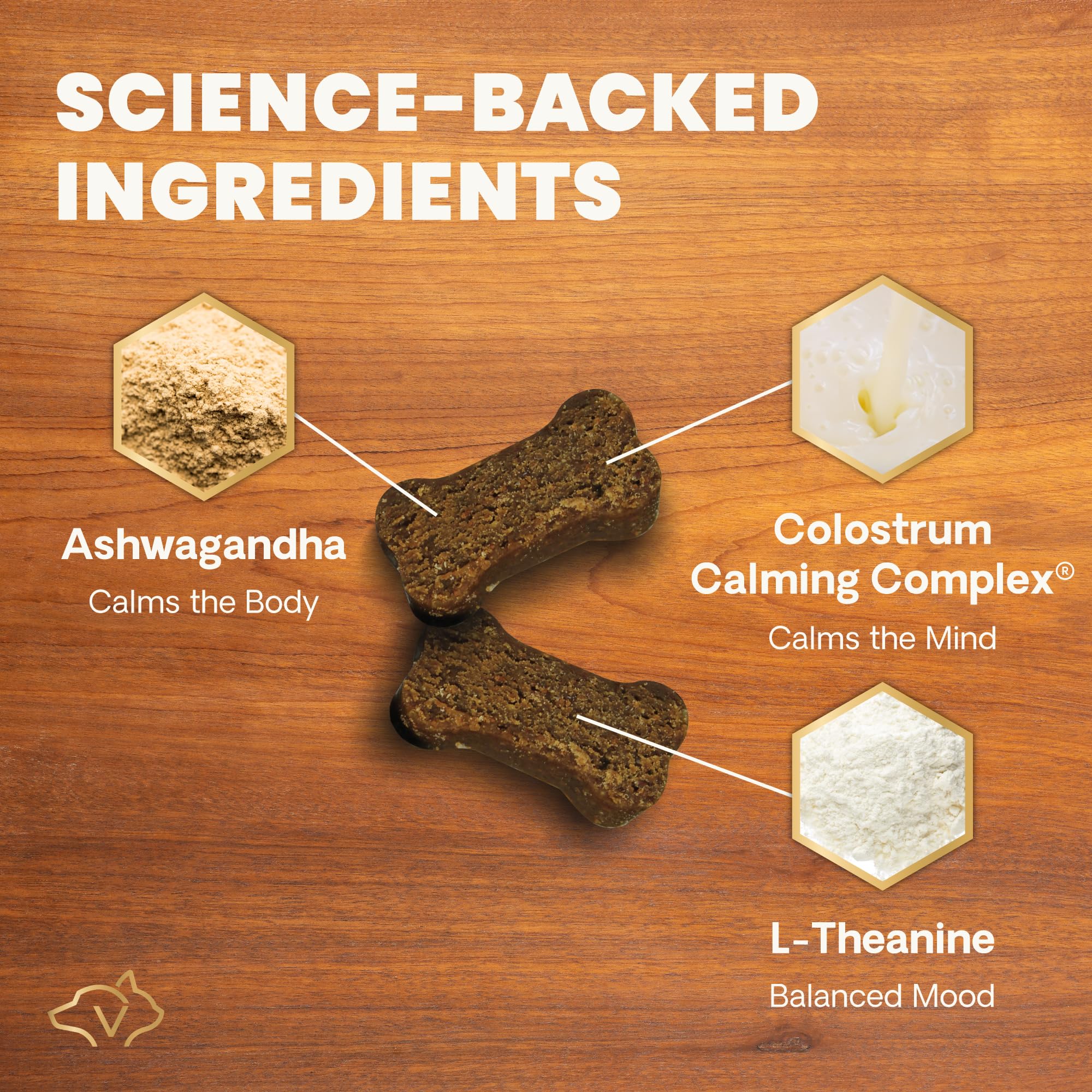 VETRISCIENCE Calm & Confident : goût poulet apprécié, récompense saine pour chiens stressés.