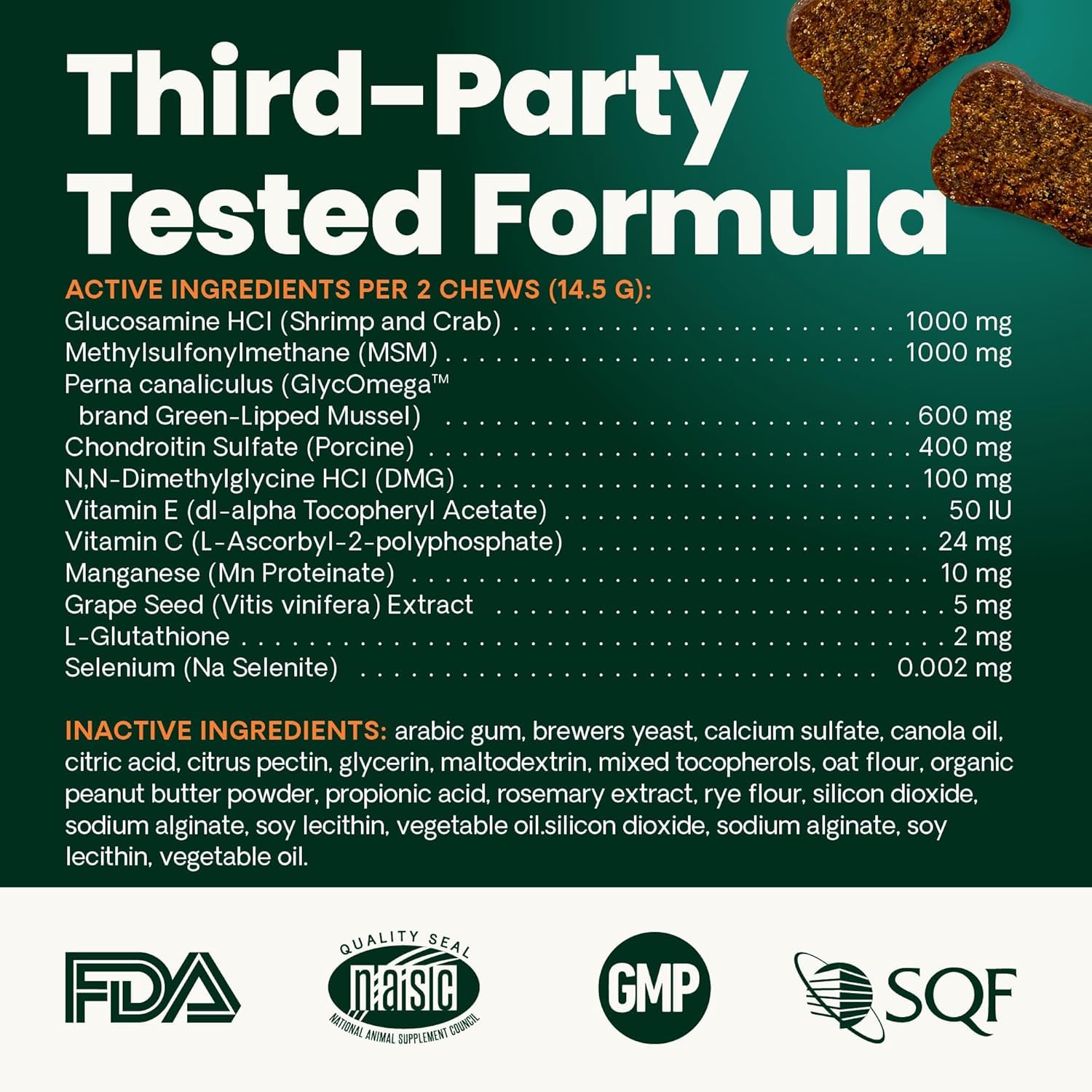 Label NASC et fabrication FDA sur emballage GlycoFlex