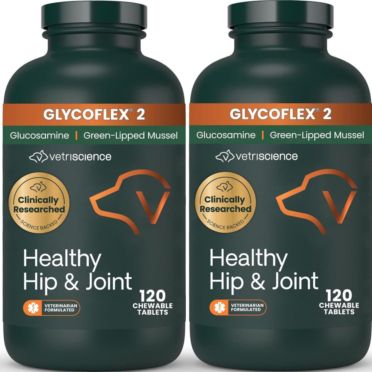 VetriScience GlycoFlex 2 – emballage et étiquette clairs pour vérifier les ingrédients et certifications.