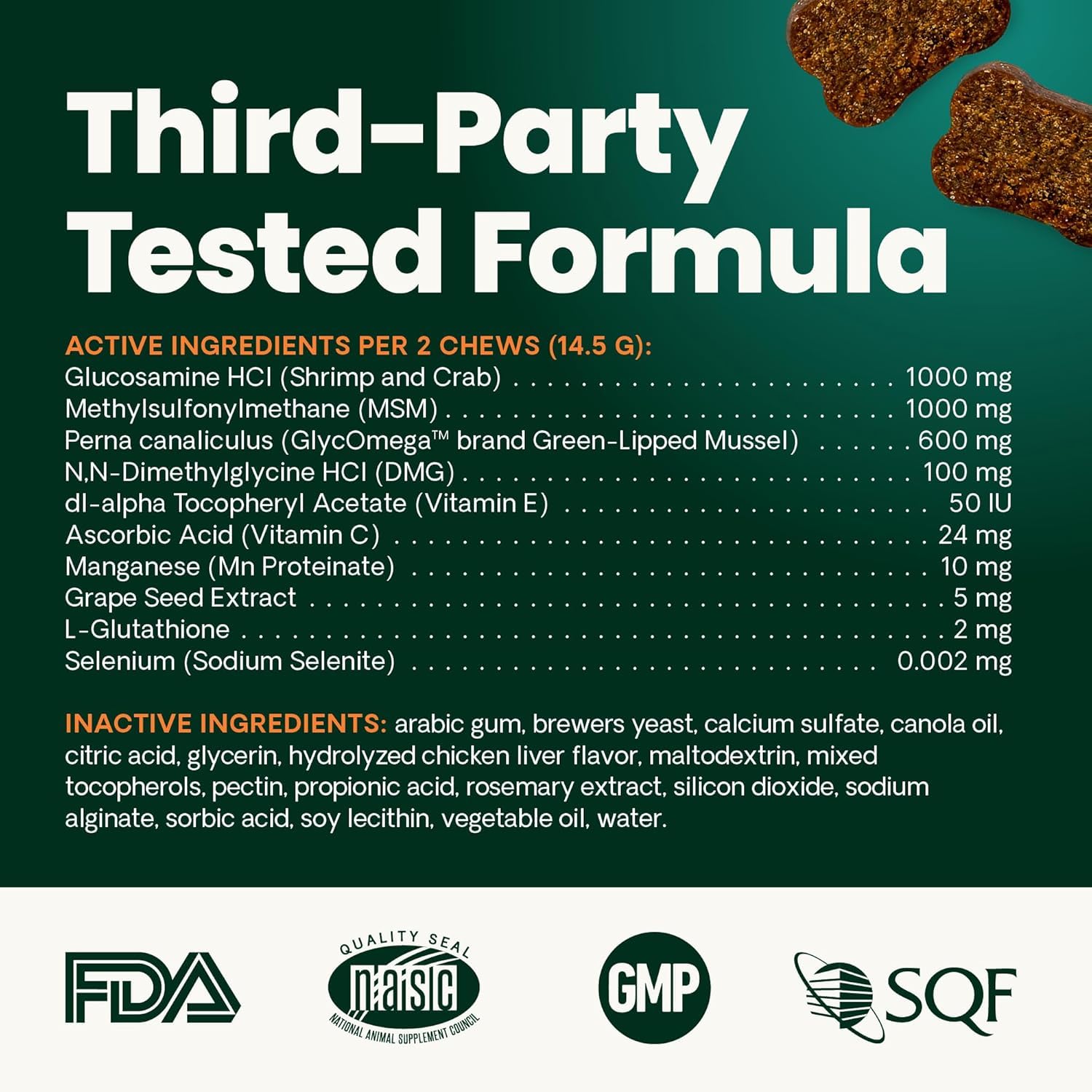 GlycoFlex 3 VetriScience — sans colorants artificiels, composition plus propre.