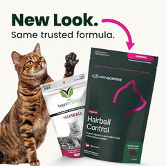VetriScience Hairball Control – texture molle des gommes attirant les chats.