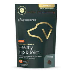 VETRISCIENCE Friandises articulation hanche emballage montrant le produit et soutien potentiel à la mobilité.