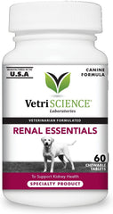VetriScience Kidney Health, comprimés à croquer pour chien, soutien rénal potentiel et hydratation.