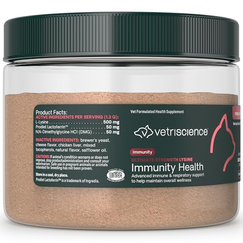 VetriScience L-lysine Immunité poulet-fromage: goût apprécié par les chats.