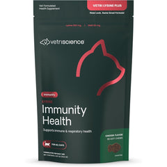 VetriScience Lysine Immunity Health – bouchées pour chat, soutien immunitaire quotidien et goût apprécié.