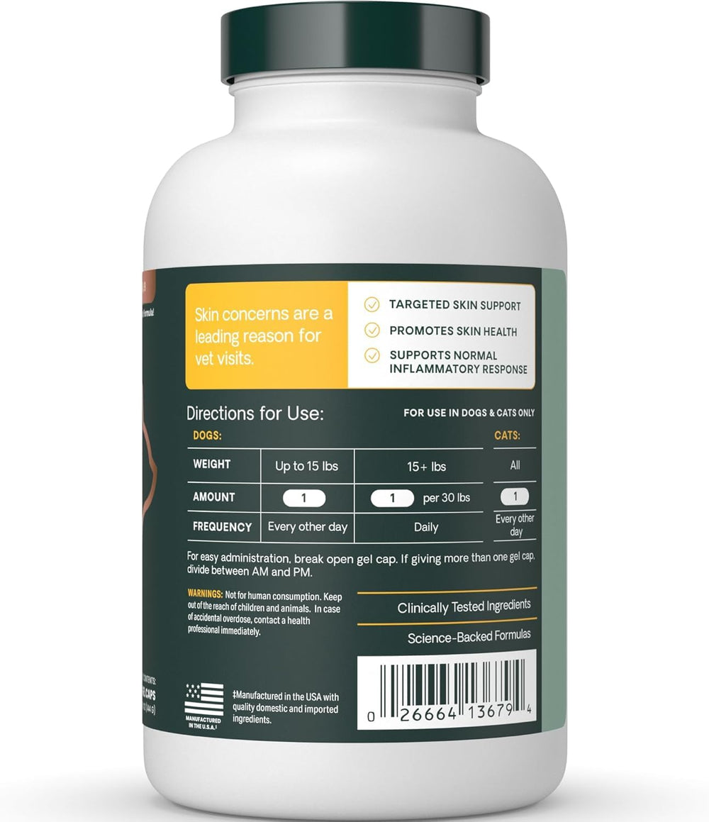 VETRISCIENCE Omega-chiens-chats-capsules: adaptés à tous les âges et races.