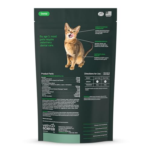 VetriScience Perio Plus chat : calories faibles par bouchée pour routine journalière