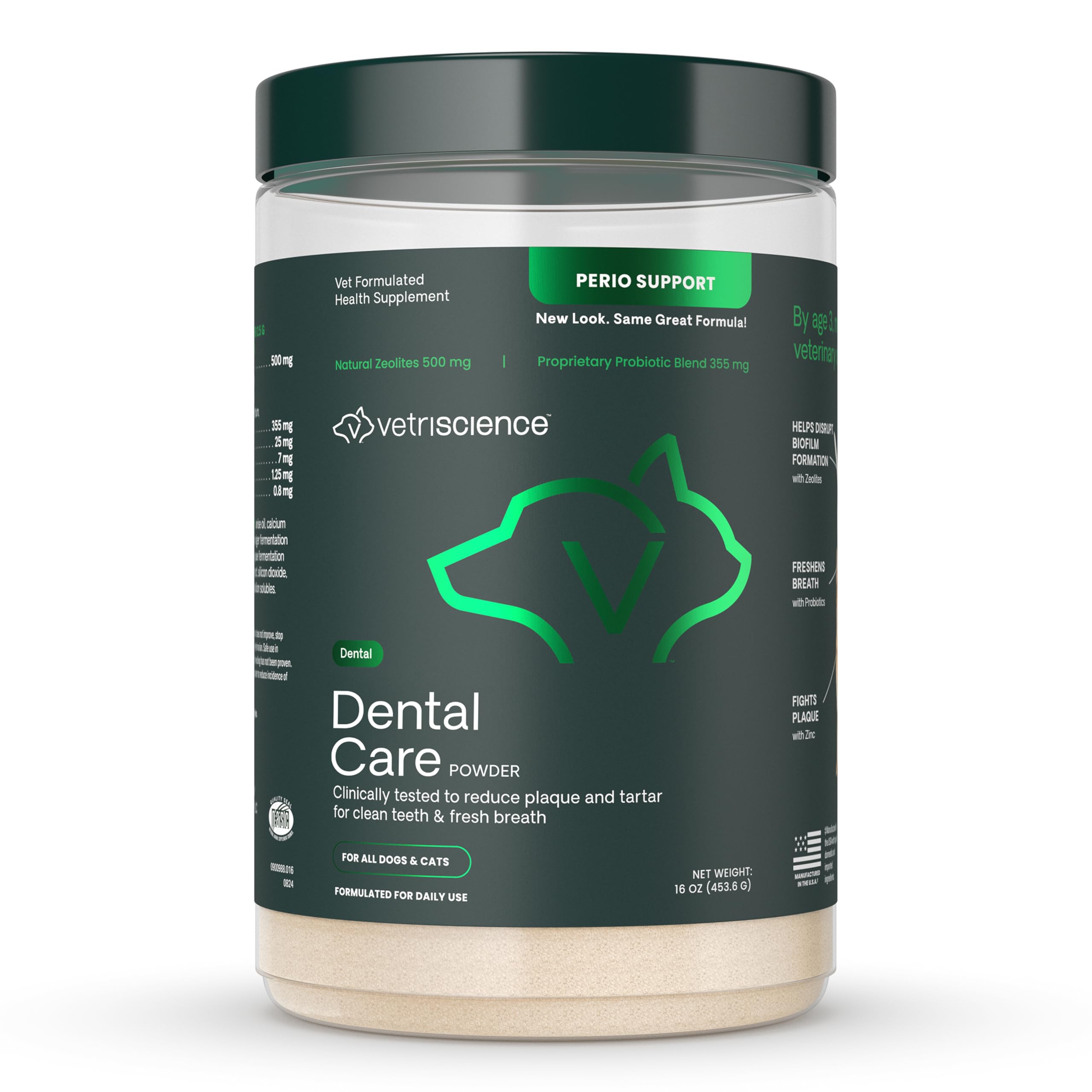 VetriScience Poudre dentaire chiens et chats – respiration fraîche possible.